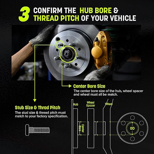 Miniatura 5 de Customadeonly Espaciadores de rueda de 0.394 in 6 x 120 para Colorado Traverse Blazer, compatible con Cadillac SRX XT5 XT6, Enclave, Canyon Acadia,