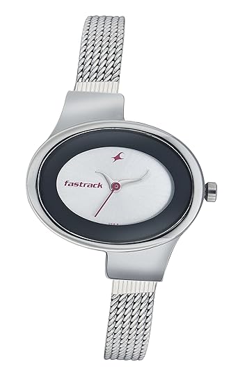 Fastrack Economy Analog Silver Dial Womens Watch-NM6015SM01 / NL6015SM01