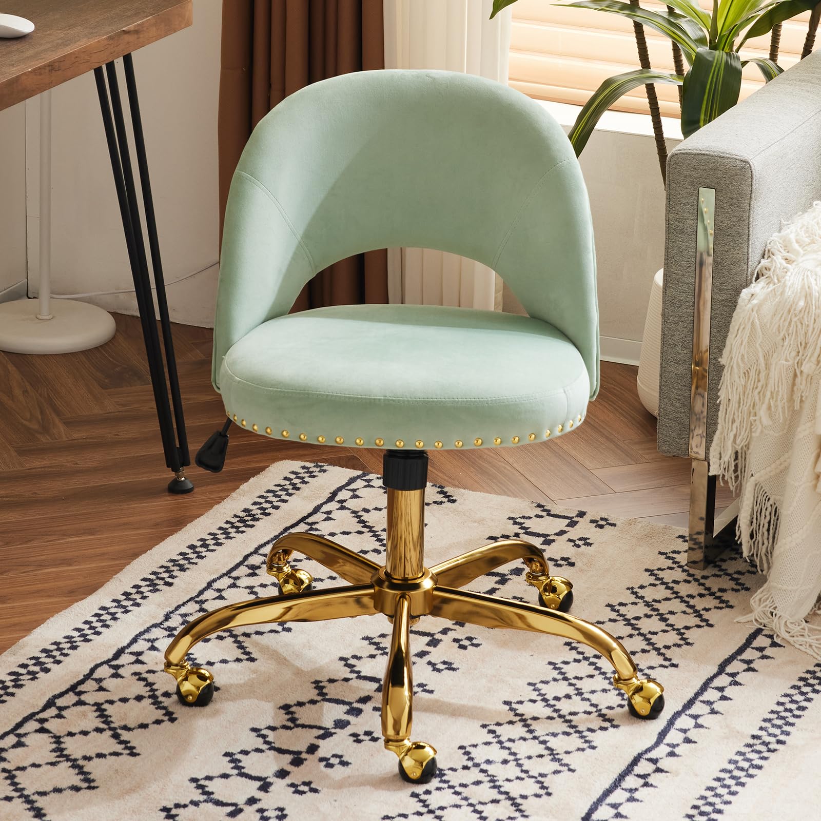 VINGLI Velvet Small Office Chair
