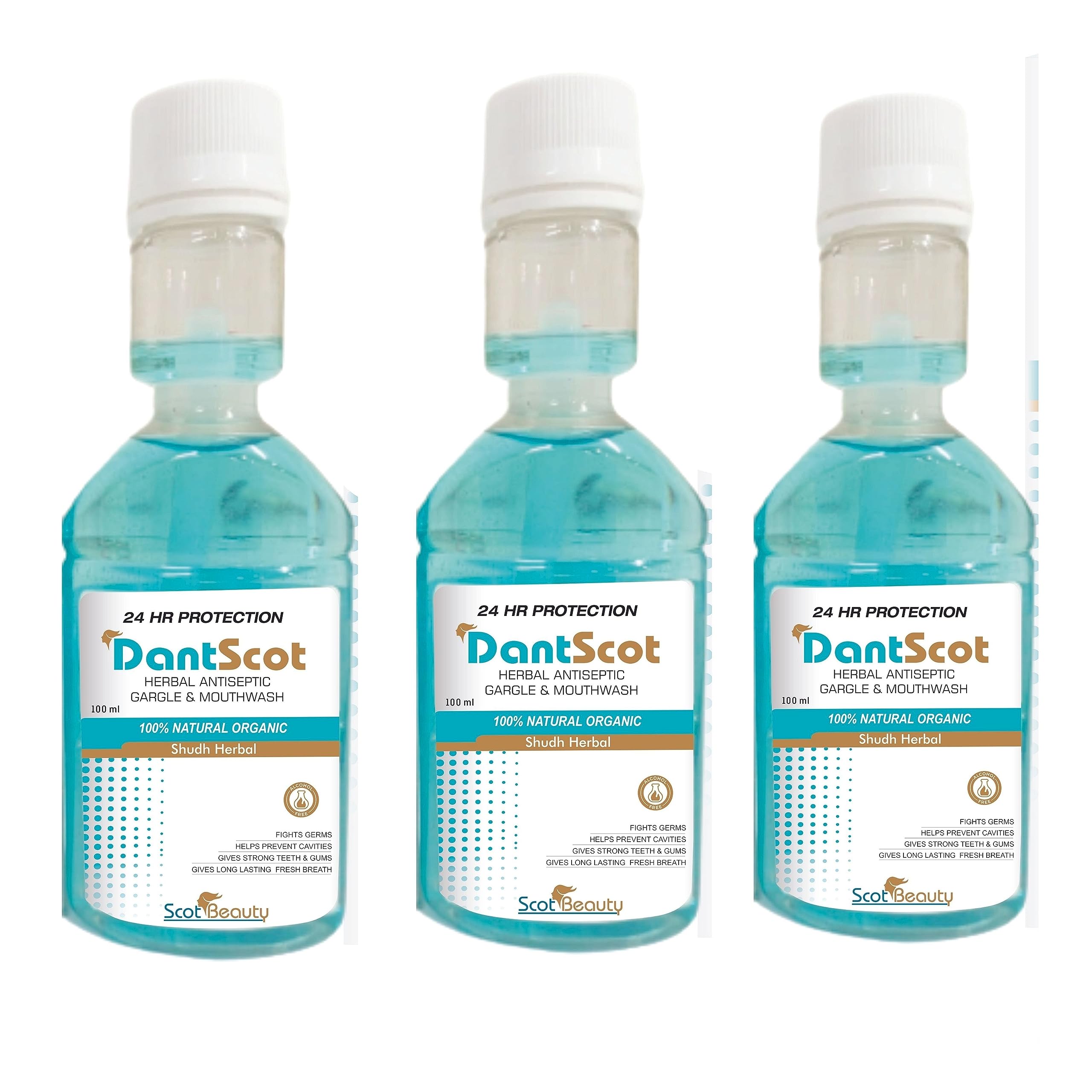 Buy Dantscot Mouthwash 100 Ml Refreshing Mint Mouthwash For Dental Hygiene & Fresh Breath | Refreshing Mint Mouthwash | Alcohol Free Mouth Wash for Men Women & Kids | Removes 99.9% Germs (3) Online at desertcartGuernsey