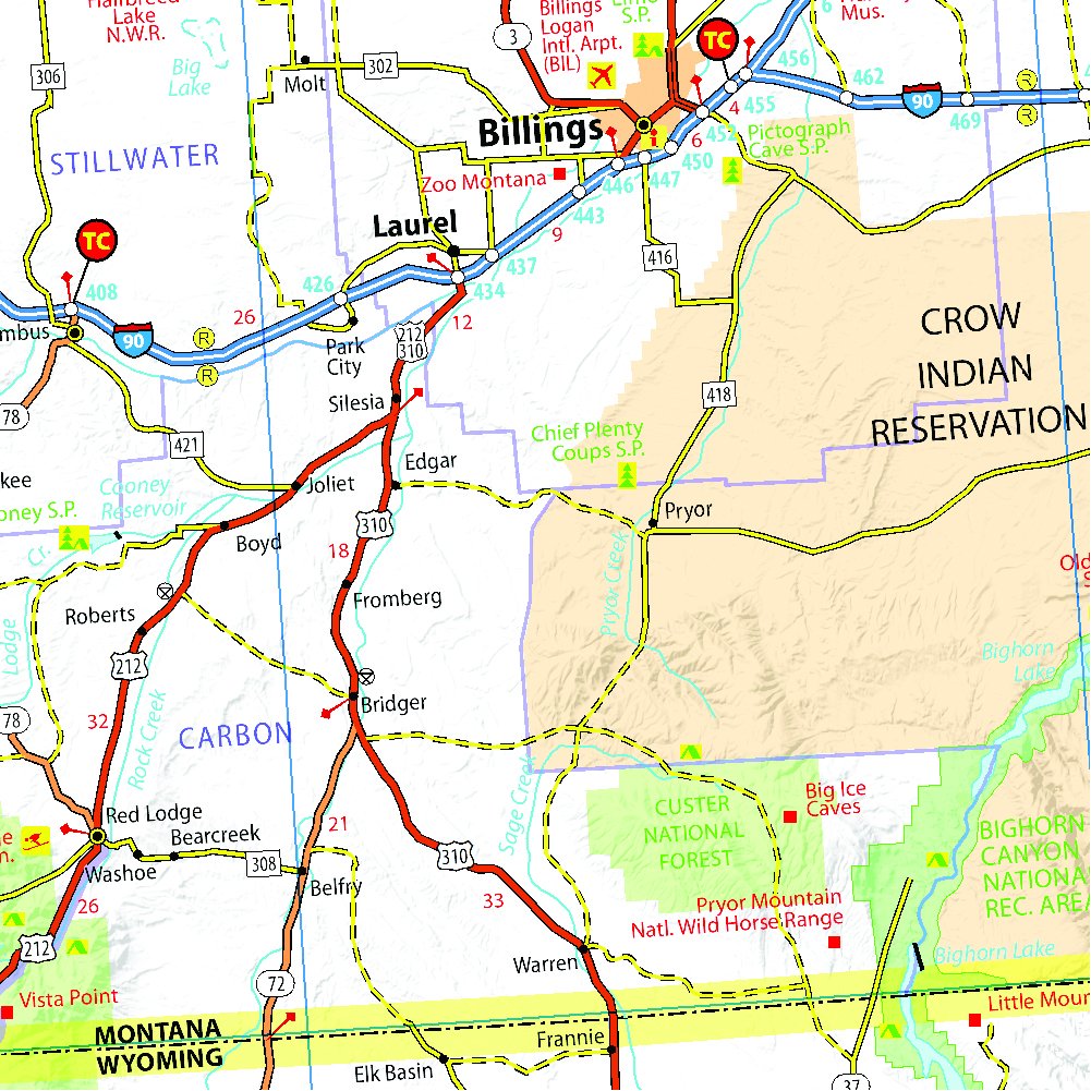 Big Sky Country - Zoom Map 172 (Mapa Zoom Michelin)