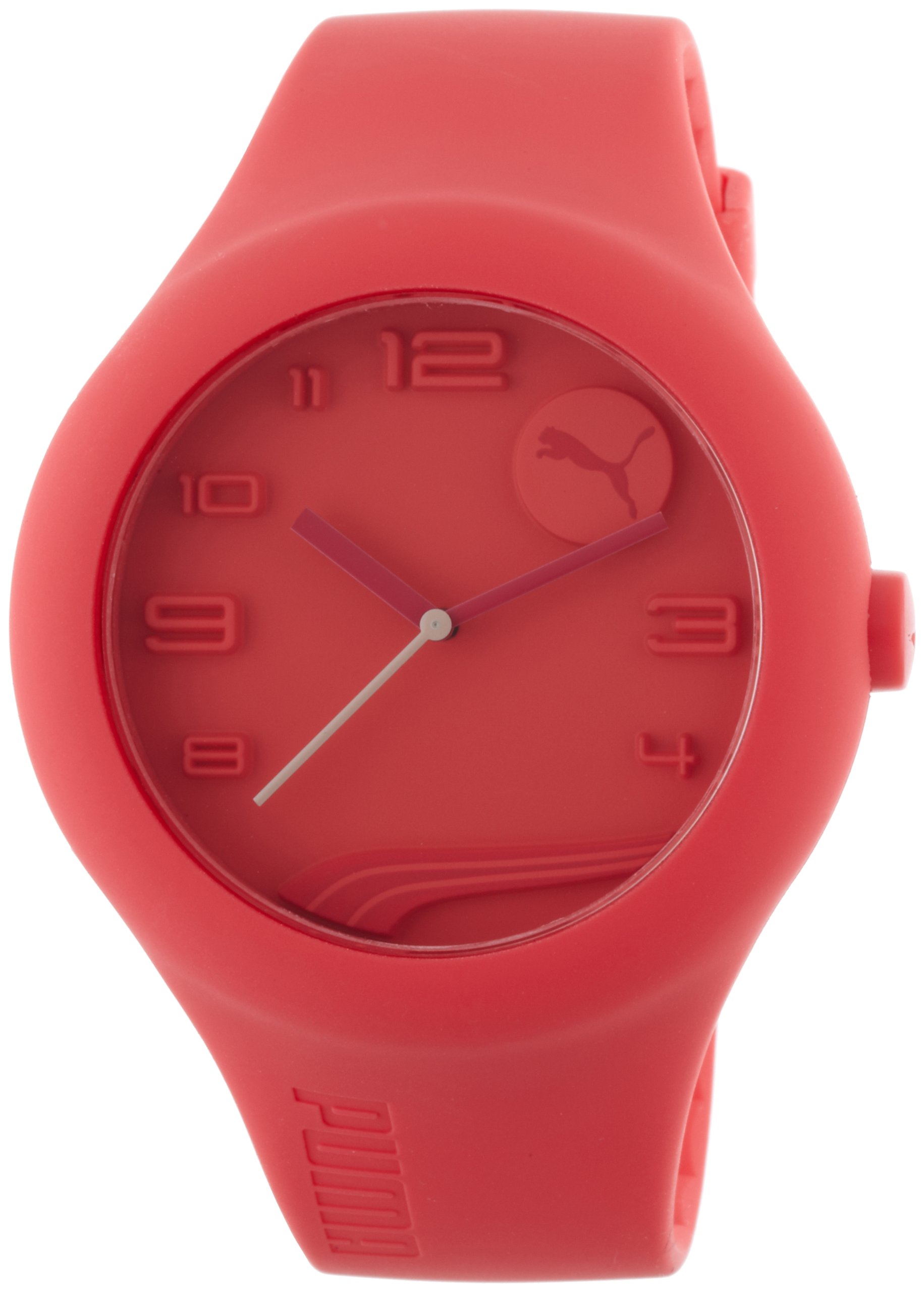 PUMA PU103211003 - Reloj analógico de Cuarzo Unisex con Correa de plástico, Color Naranja