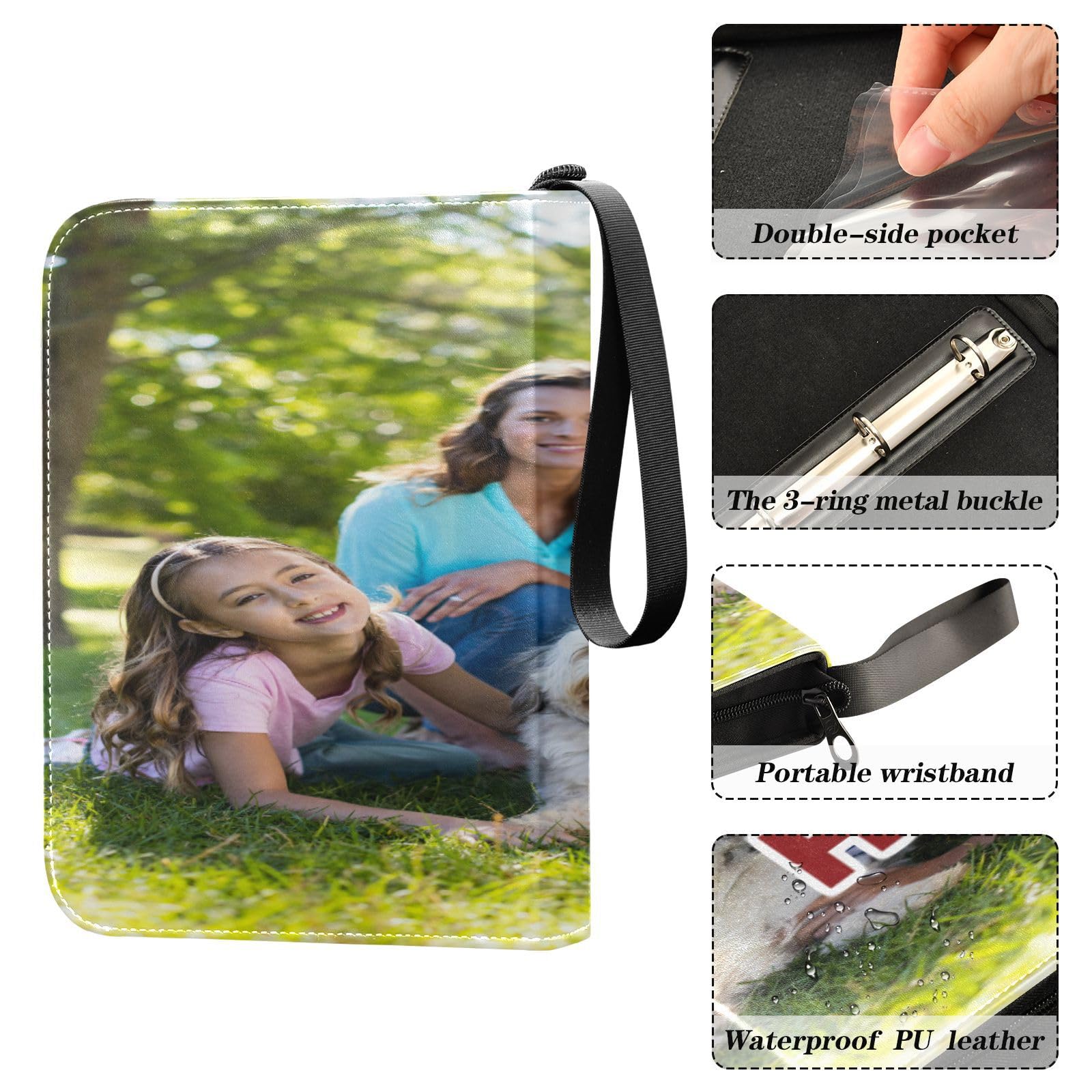 Amazon.com: Custom Your Photo Card Binder 400 Pockets Personalized Trading  Card Storage Binder Album with Sleeves Zipper Card Collection Holder Folder  for Game Cards Sport Cards Sleeved Cards : Toys & Games