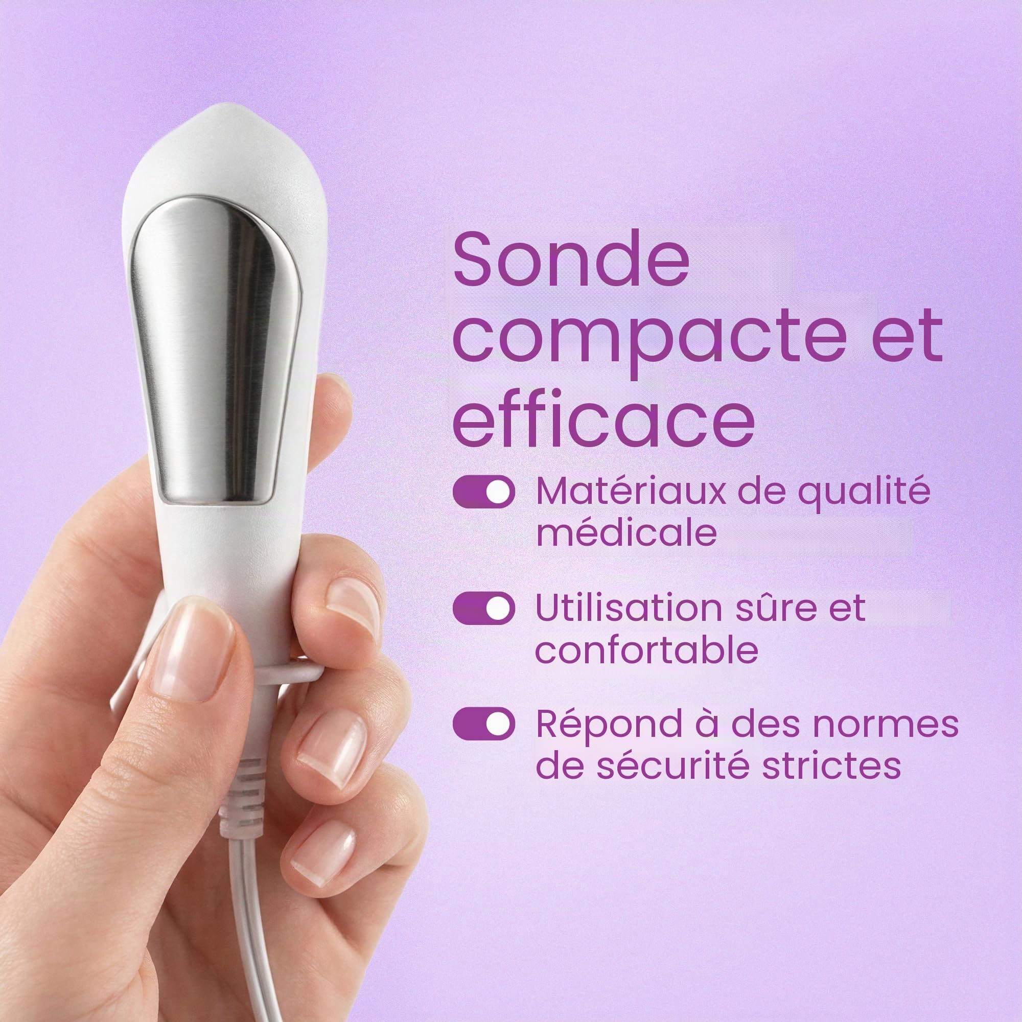 TensCare Kegel Toner Appareil de musculation du plancher pelvien - Un puissant stimulateur musculaire pour renforcer les muscles du plancher pelvien - Gris