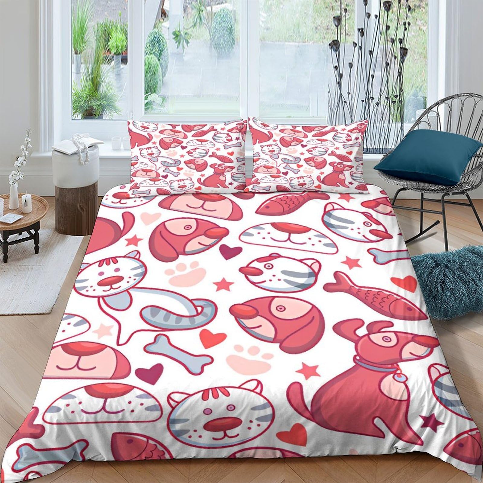 Funda nórdica de microfibra con cremallera y juego de cama 3D de 200x200cm para cama matrimonio