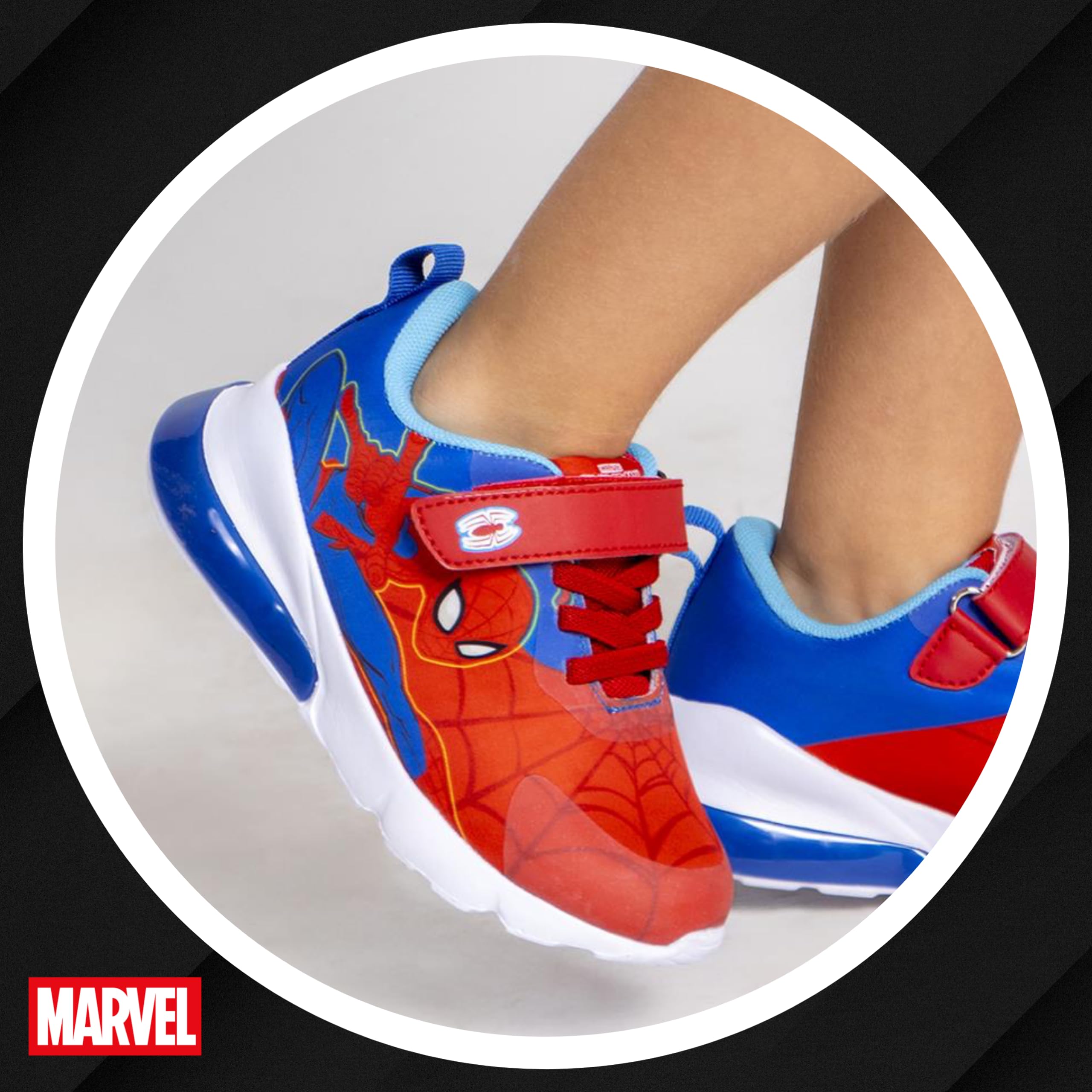Marvel Spiderman Zapatos para Niño, Calzado Deportivo Niños, Deportivas Luces para Niño, Regalo Niño, Tallas EU 25 a 32