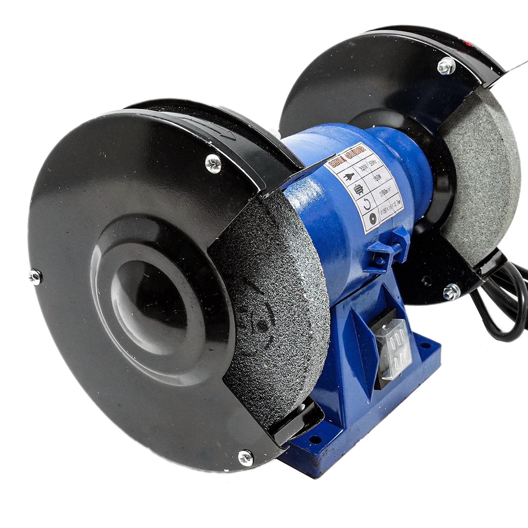Dapetz 150w 150mm (6") Bricolaje Banco Amoladora 230v Encimera Herramientas Eléctricas Top Pulido con Protectores Viene con Grinding Wheels