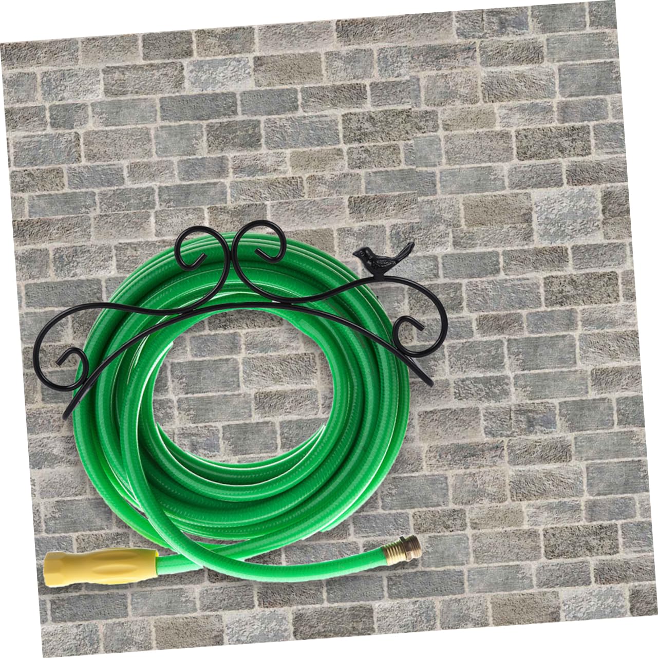 Dekorativer Gartenschlauchhalter Wandmontage Eisen 2 Stück Schwarz