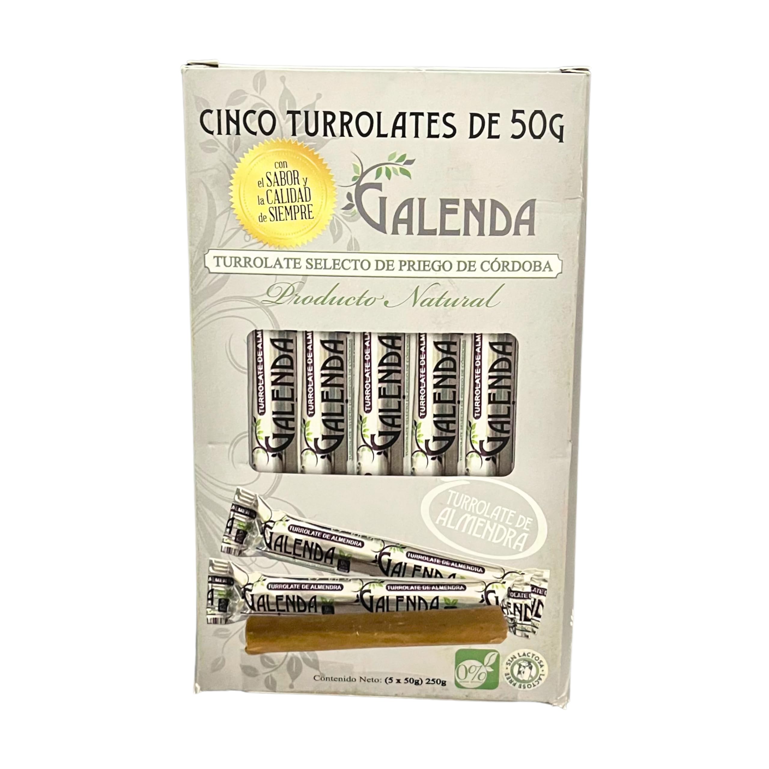GALENDA Turrolate. Turrón Selecto de Priego de Córdoba (Almendra, 50 GR)