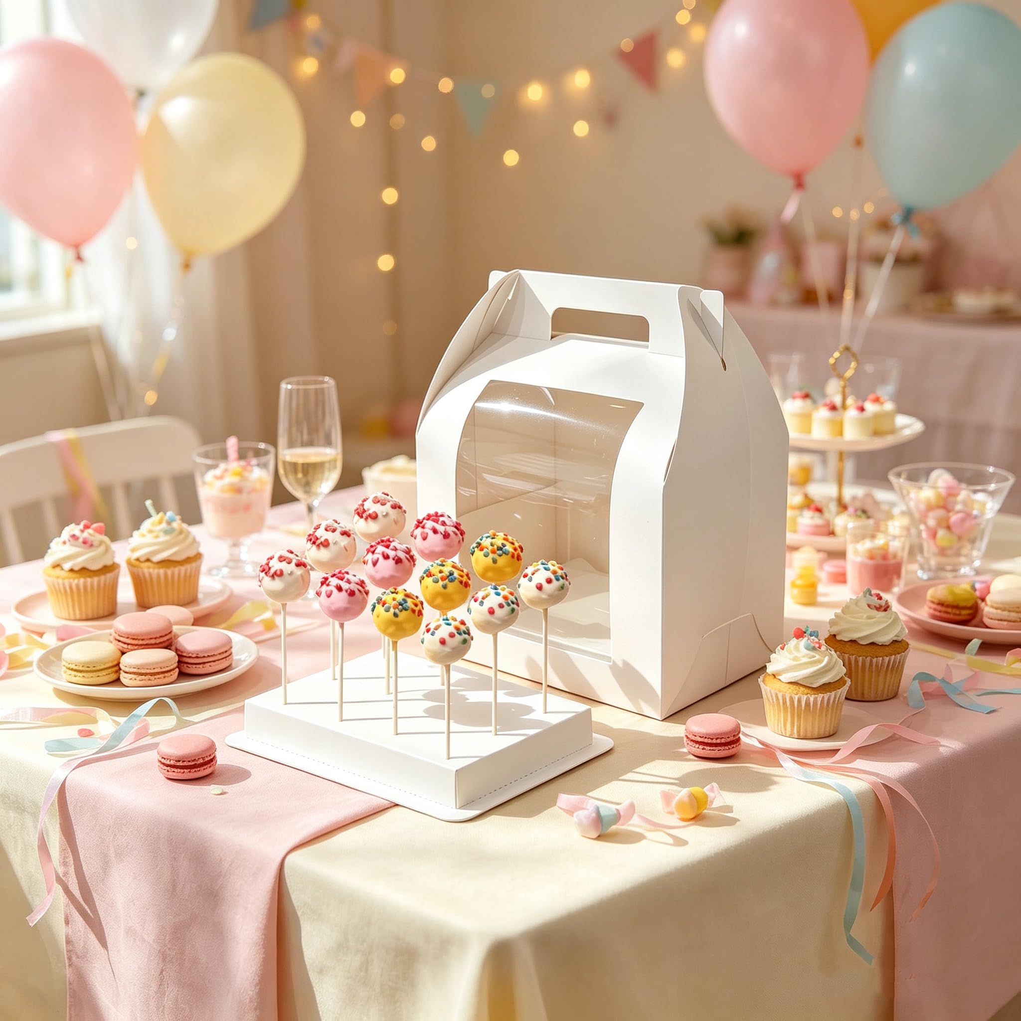 Cake Pop Boxes - 4 Pack with Handle -7