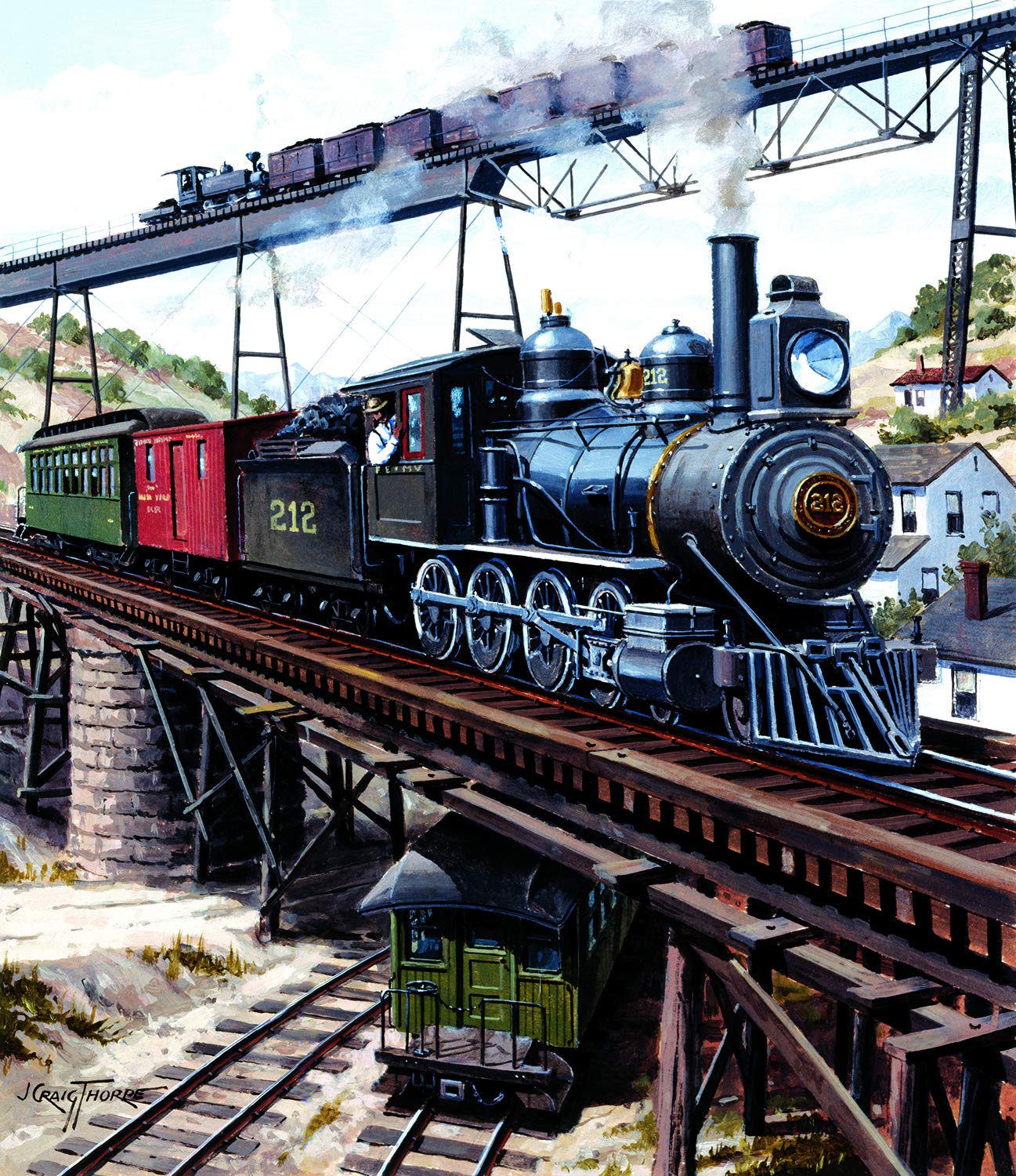 SunsOutSUNSOUT INC - Locomotive GXB - 550 pc Jigsaw Puzzle by Artist: Unicover Corporation - Finished Size 15.5" x 18" - MPN# 49607