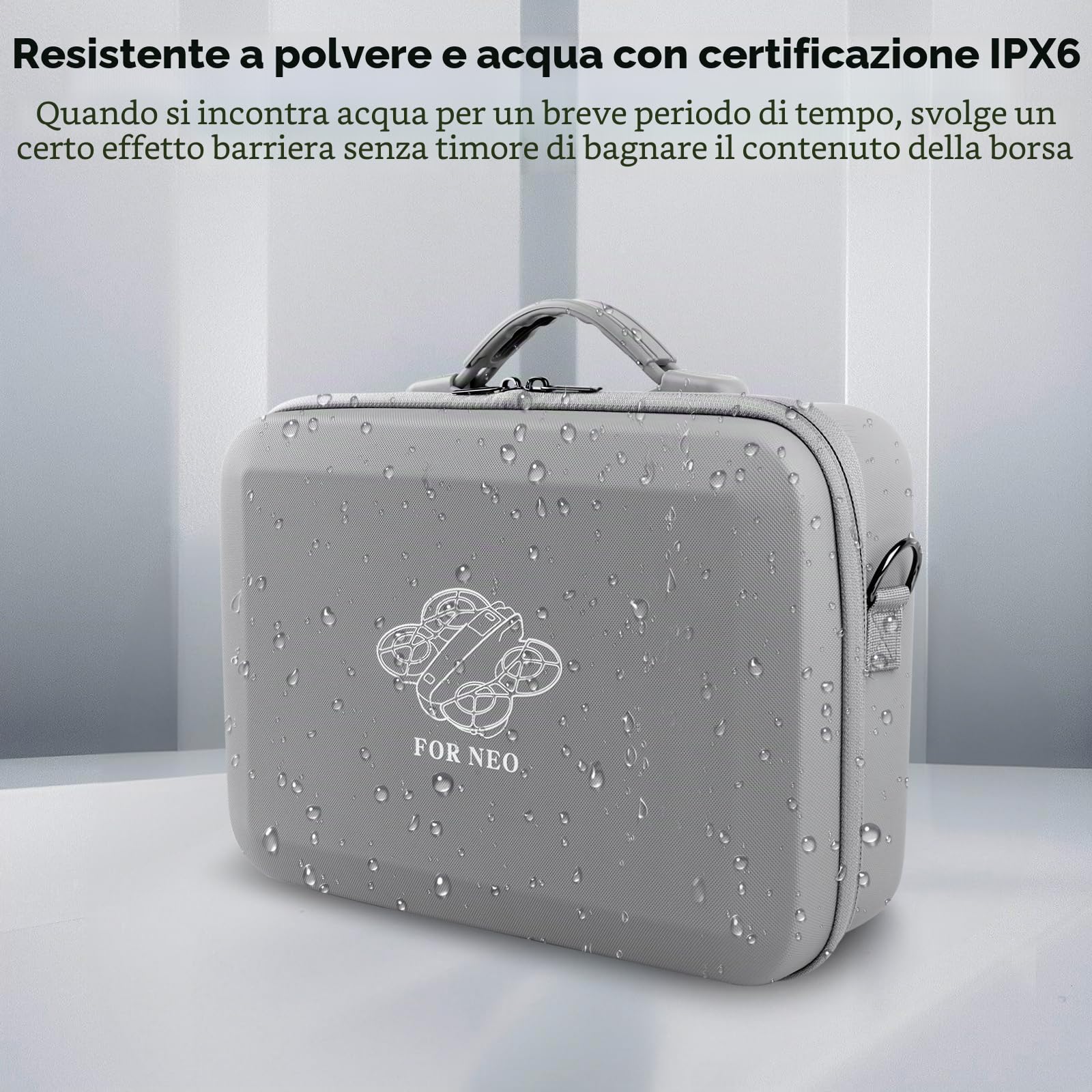 Custodia da Trasporto per DJI Neo,Borsa Portatile Compatta e Impermeabile per DJI Neo Fly More Combo,RC-N3 Telecomando e Accessori,Borsa da Viaggio Protetta per Drone