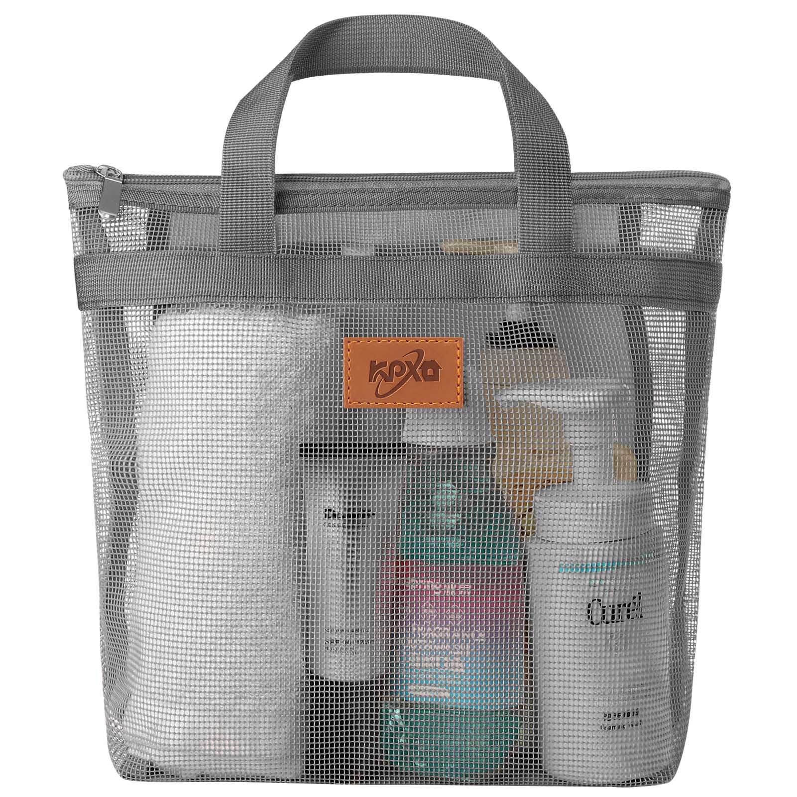 OEIPSMK Shower Caddy Mesh Tote Bag Mesh Shower Bag Quick Dry Toiletry Bath Bag Hanging Bath Organizer for