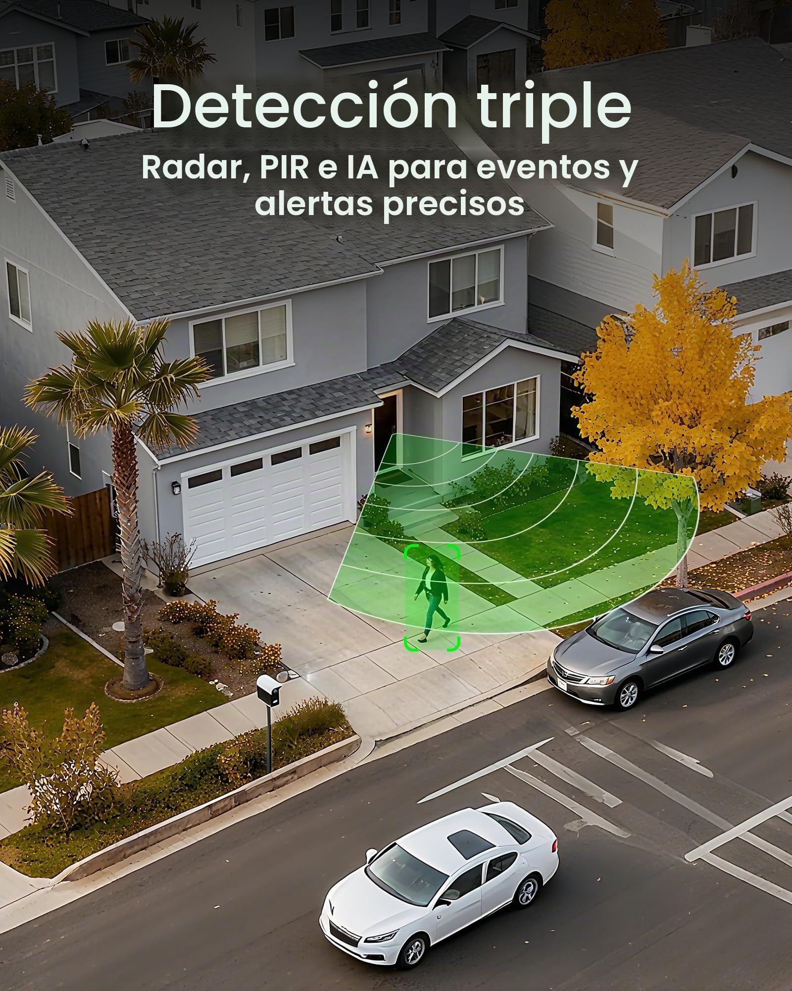 youkey Timbre inalámbrico de vídeo con Gong, sin cuota mensual, timbre de puerta con batería 2K con vídeo de cabeza a pies, detección de paquetes, 2,4/5 GHz WiFi 6, 8 GB de memoria, control de voz