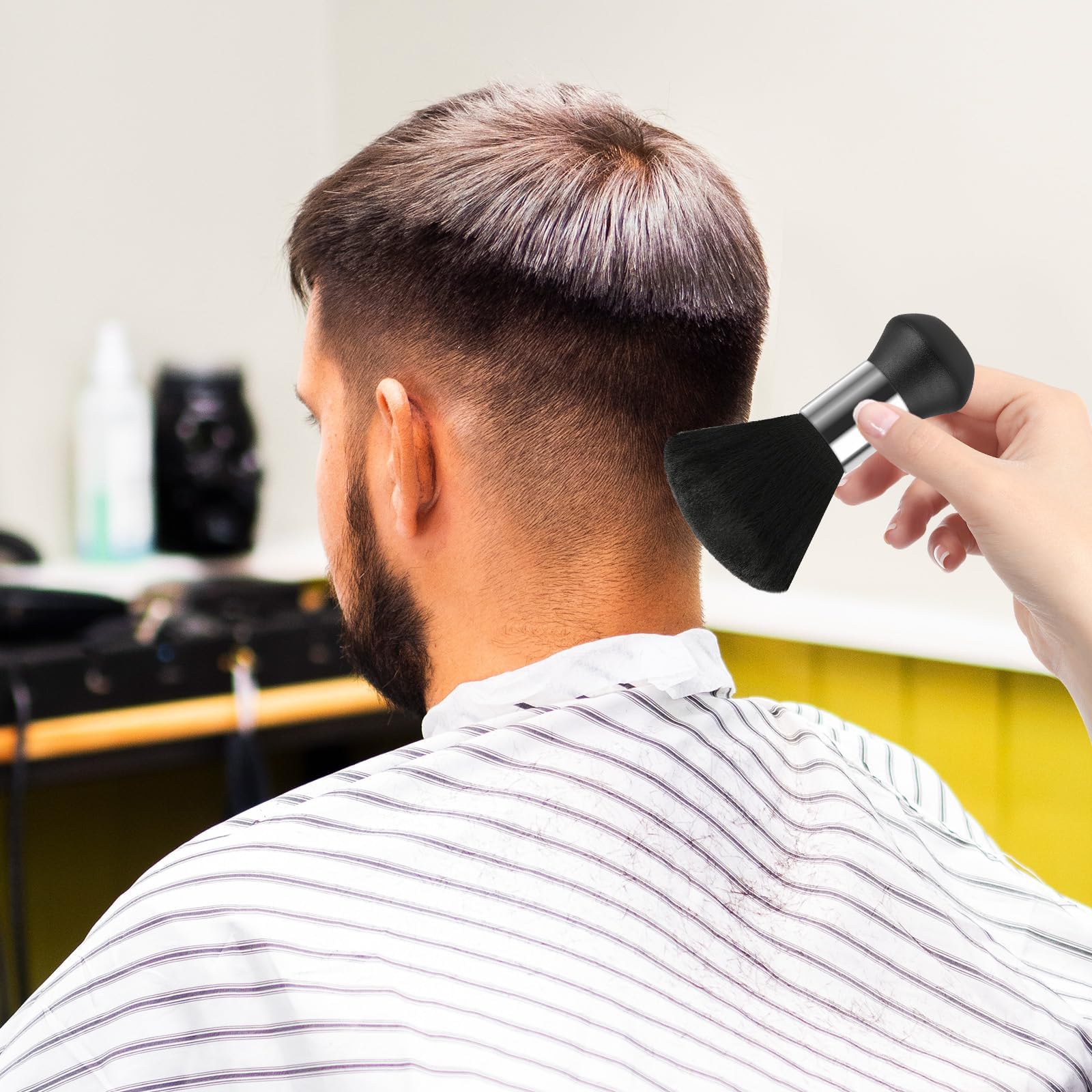 Pennello Parrucchiere,3 PCS Spazzole da Taglio per Capelli Set di Pennelli per il Collo Spazzola per il Collo per la Pulizia dei Capelli e la Rimozione Della Polvere Nel
