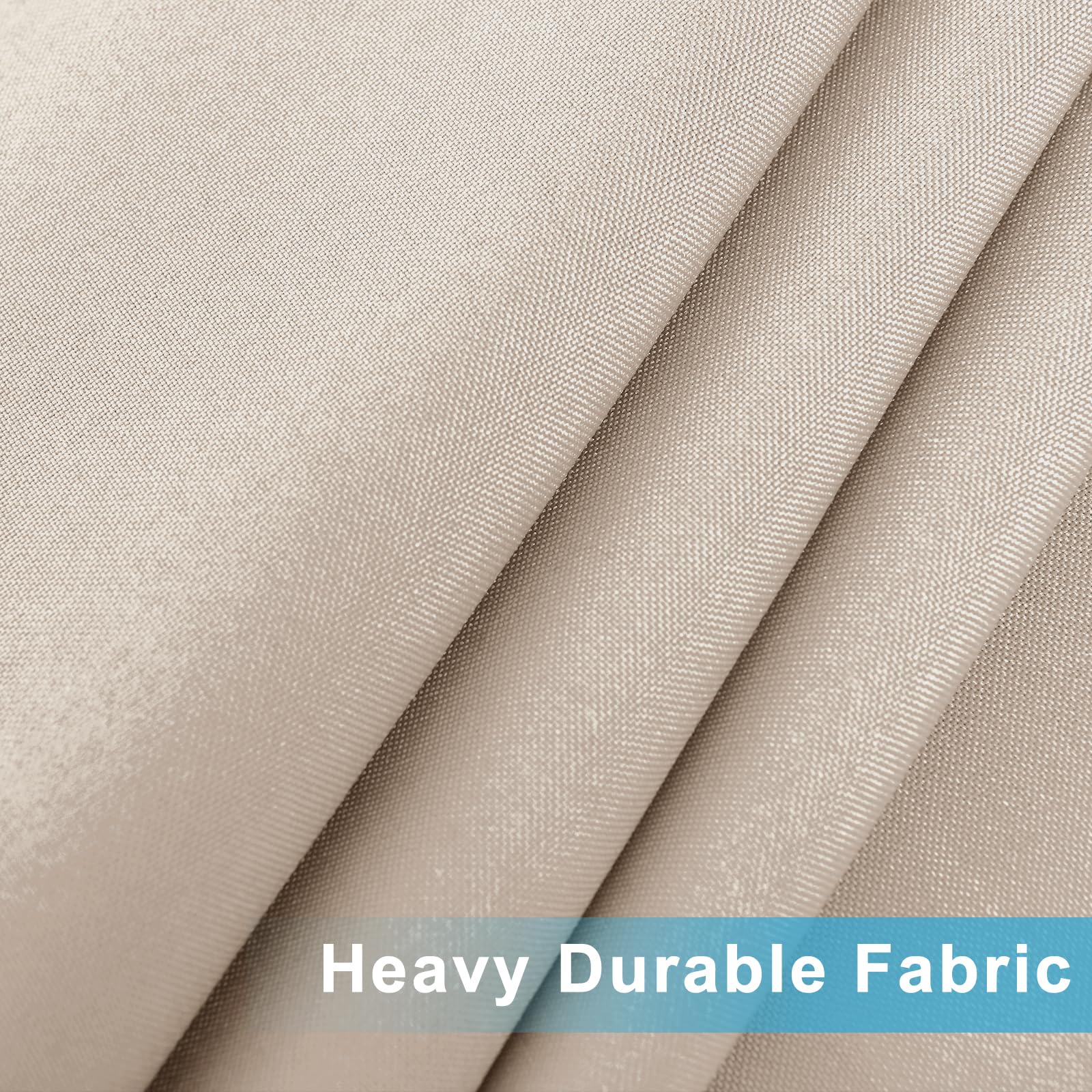 XWZO Cantonnières de Cuisine pour fenêtres, Salon, Chambre à Coucher, Salle de Bain, Style Rustique, Salle à Manger, Isolation Thermique, Passe-Tringle, 213,4 x 45,7 cm (l x L), Beige, 1 Panneau.