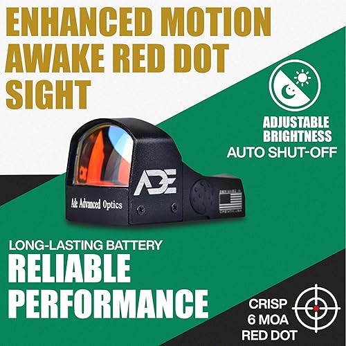 Miniatura 6 de ADE Advanced Optics RD3-009 5 MOA - Mira de punto rojo con placa de montaje para pistolas Smith & Wesson MP M&P, M&P 2.0, SD9VE, SD40VE + montaje