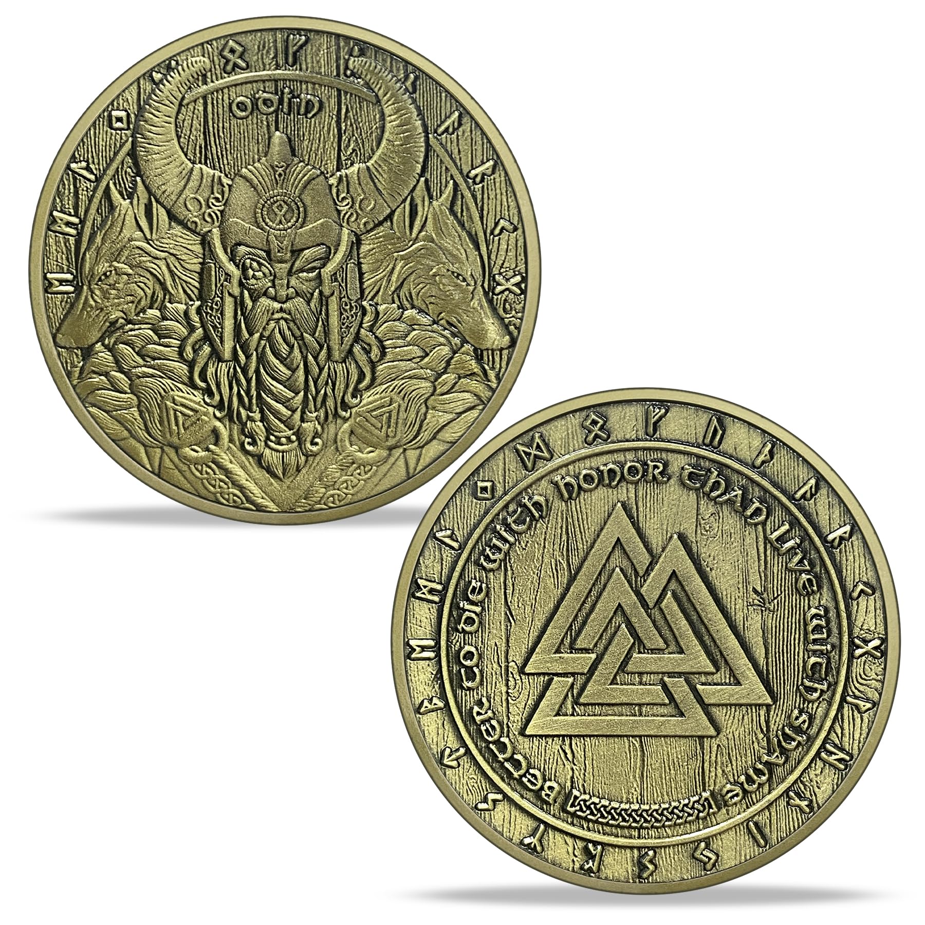 Amazon.co.jp: Viking Valknutコインバイキングオーディンノットチャレンジコインギフト北欧神話のお守り 男性用 : ファッション