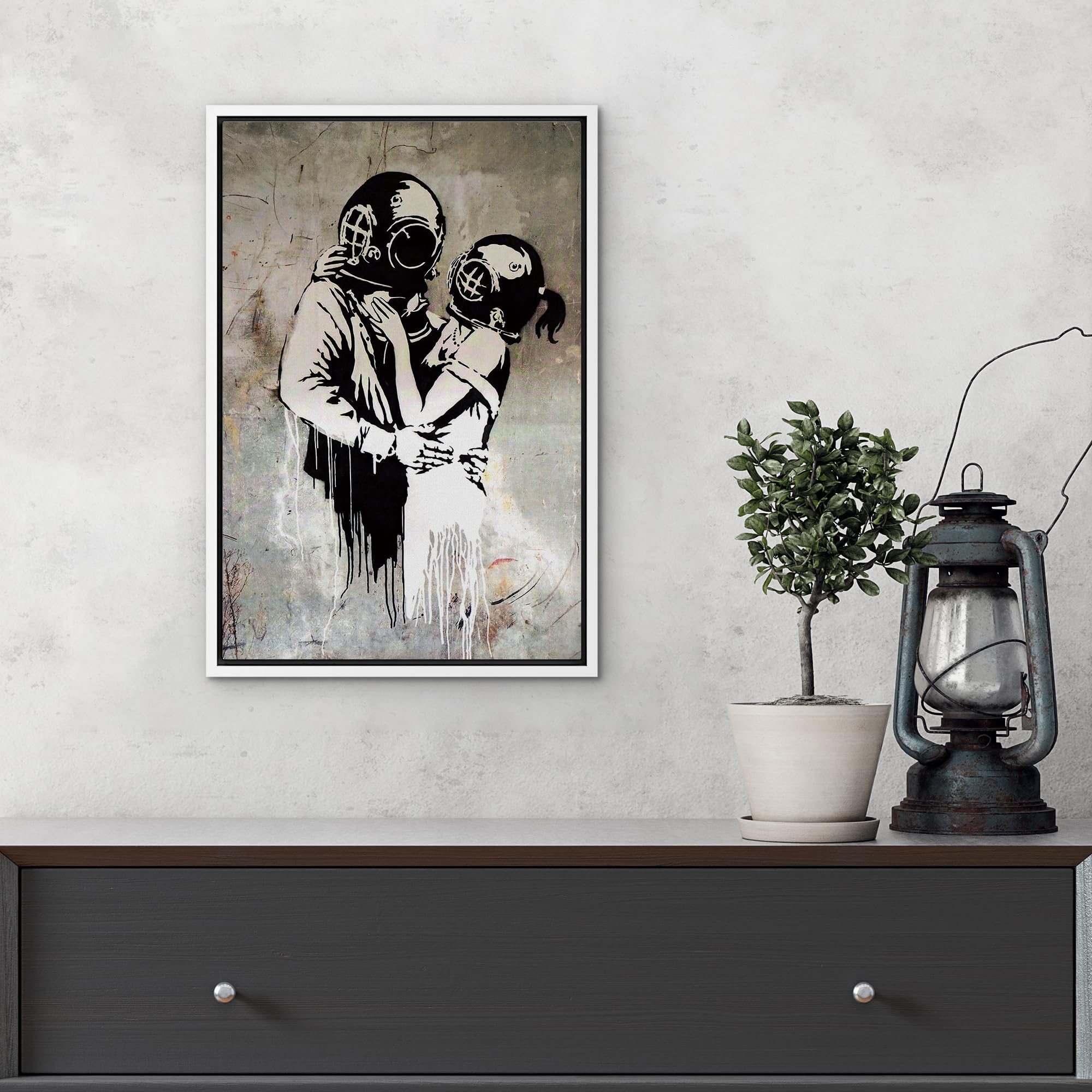 Amazon.com: wall26 Framed Canvas Print Wall Art Banksy British