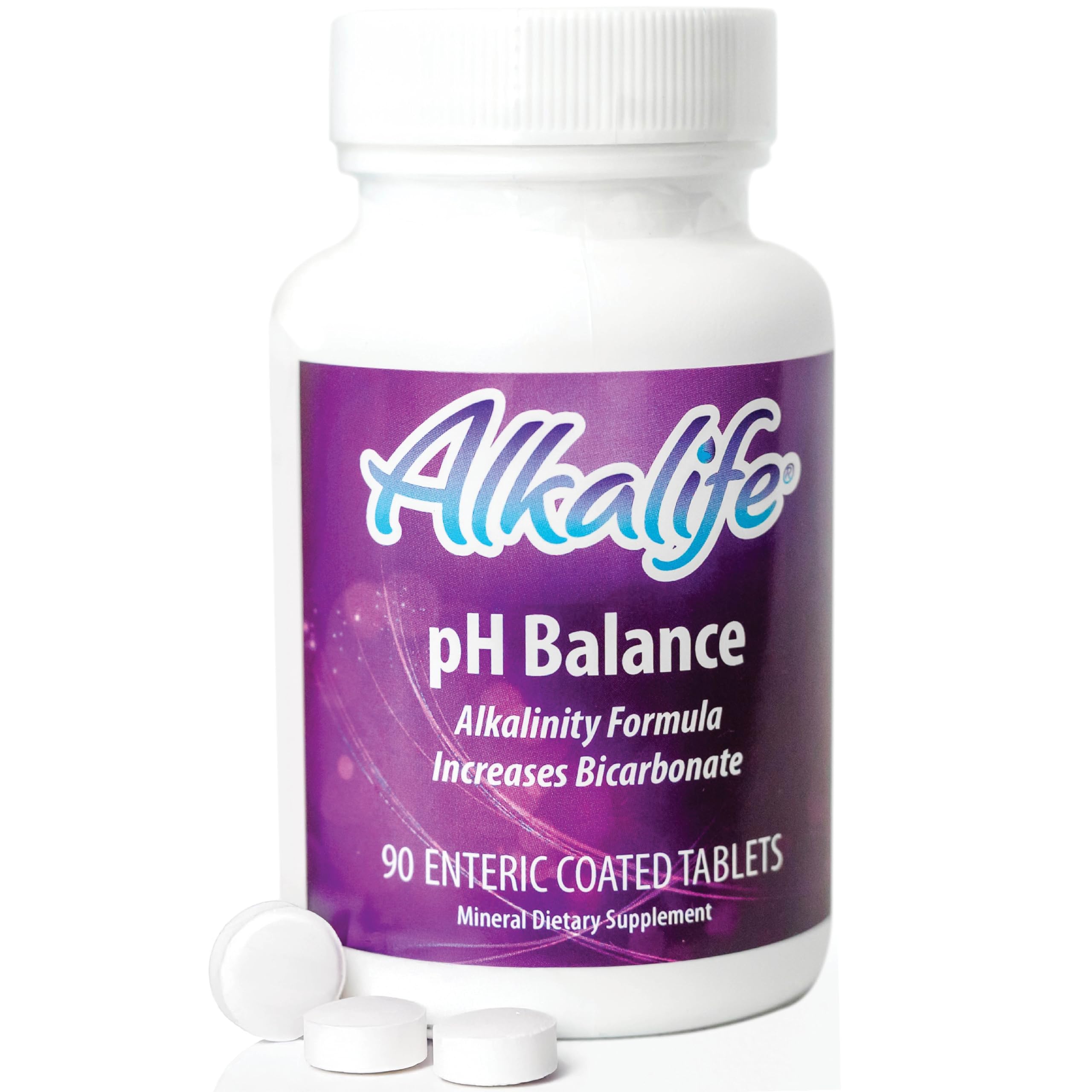 pH Balance Tablets, 1 Pack, Alkaline Mineral Support Without The Bottles, Enteric-Coated for Maximum Absorption, Potassium & Sodium Bicarbonate, Immune Support, 90 Tablets (1 Month Supply)