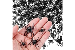 300 Pack Bulk Halloween Plastic Spiders Perfect for Trick or Treat