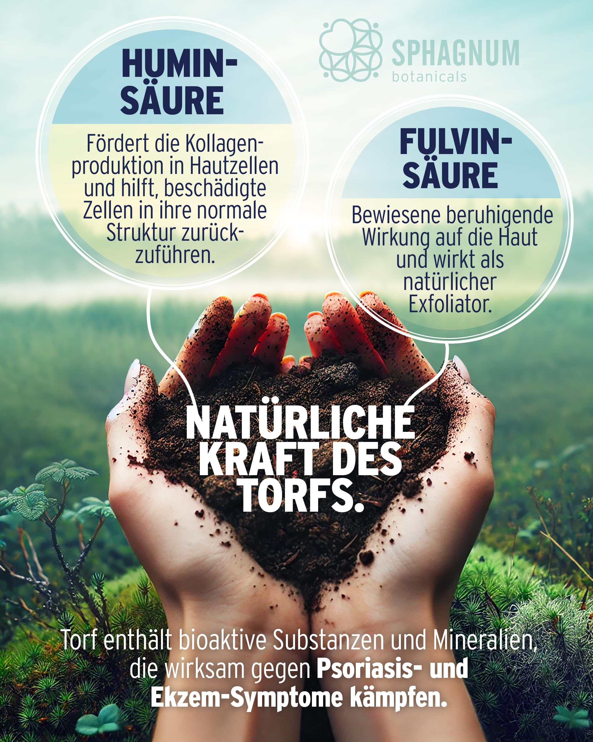 Sphagnum Botanicals – Psoriasis Shampoo 400ml & Spülung 250ml Mit Salicylsäure und Torf – Aloe Vera & Jojobaöl für empfindliche Kopfhaut