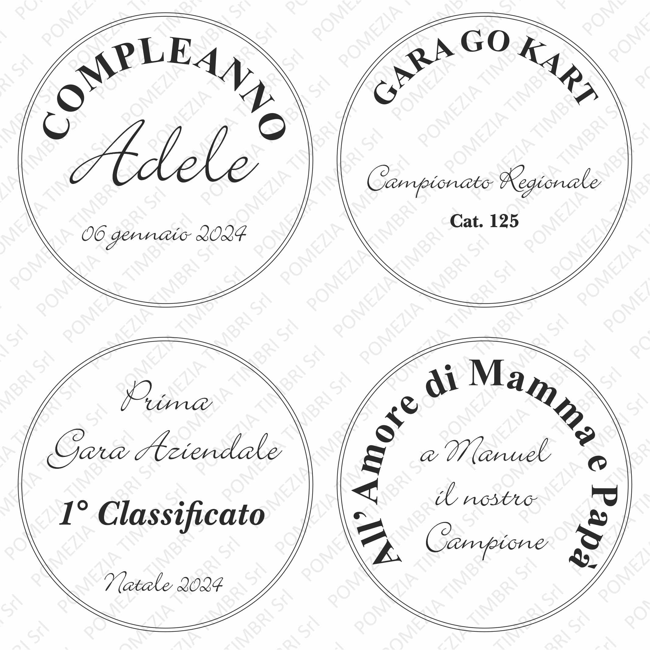 Generico Medaglia Go Kart Personalizzata