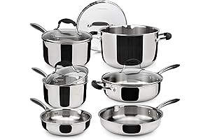 AVACRAFT Premium 18/10 Stainless Steel Cookware Set