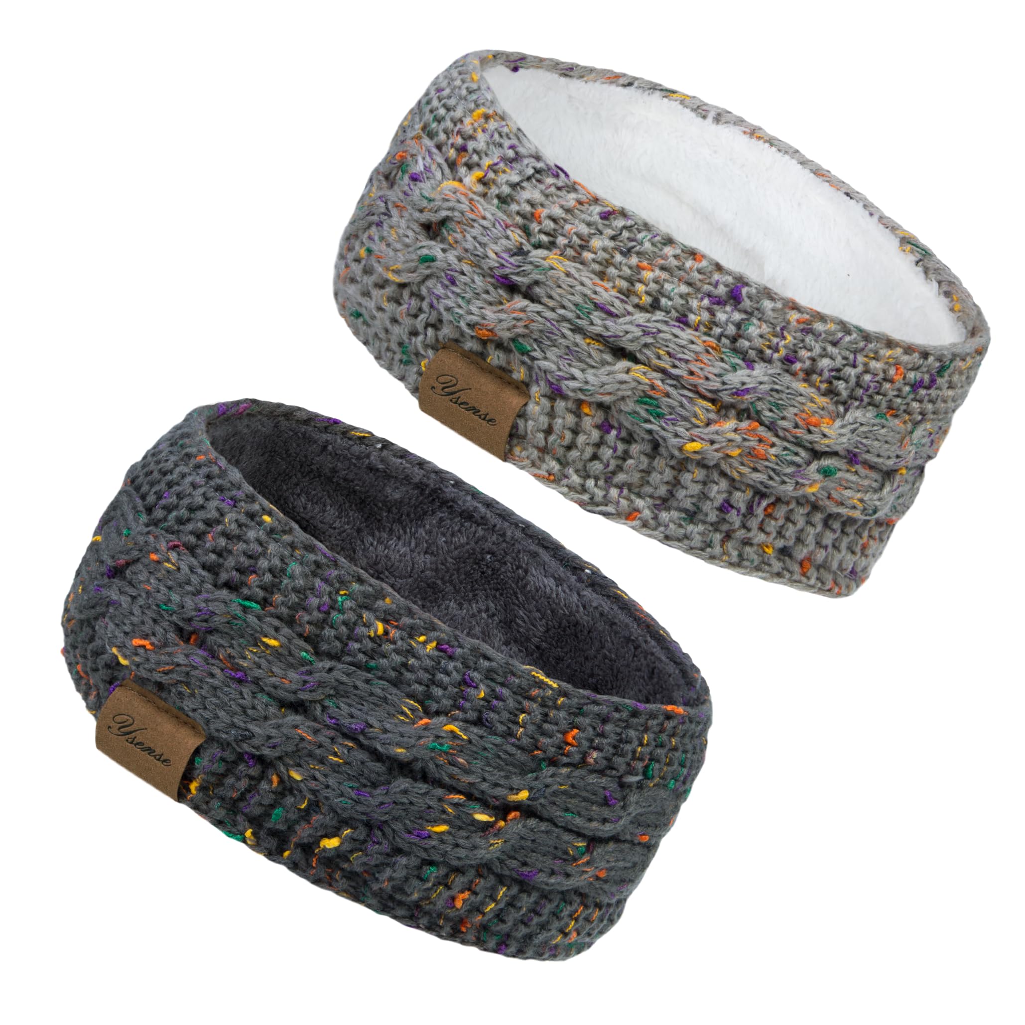 Winter Headbands for Women, Ear Warmer Headband Womens Cable Knit Fleece Lined Ear Warmers Stocking Stuffers Gifts