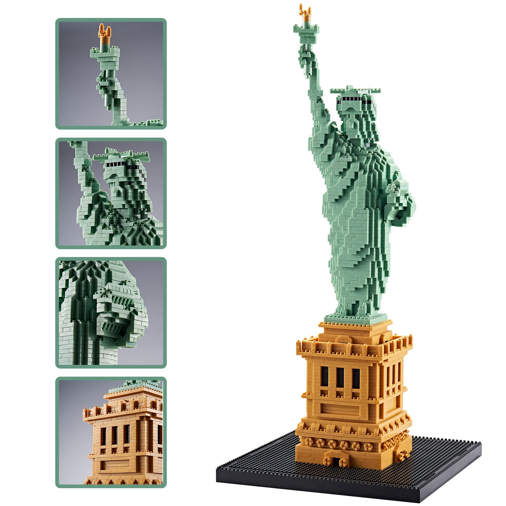 Estatua de la Libertad Maqueta Juegos de Construcción, 2810 Piezas Conjunto de Construcción Londres Landmark Arquitectura, Nano Micro Bloques de Construcción No Compatible con las Grandes Marcas
