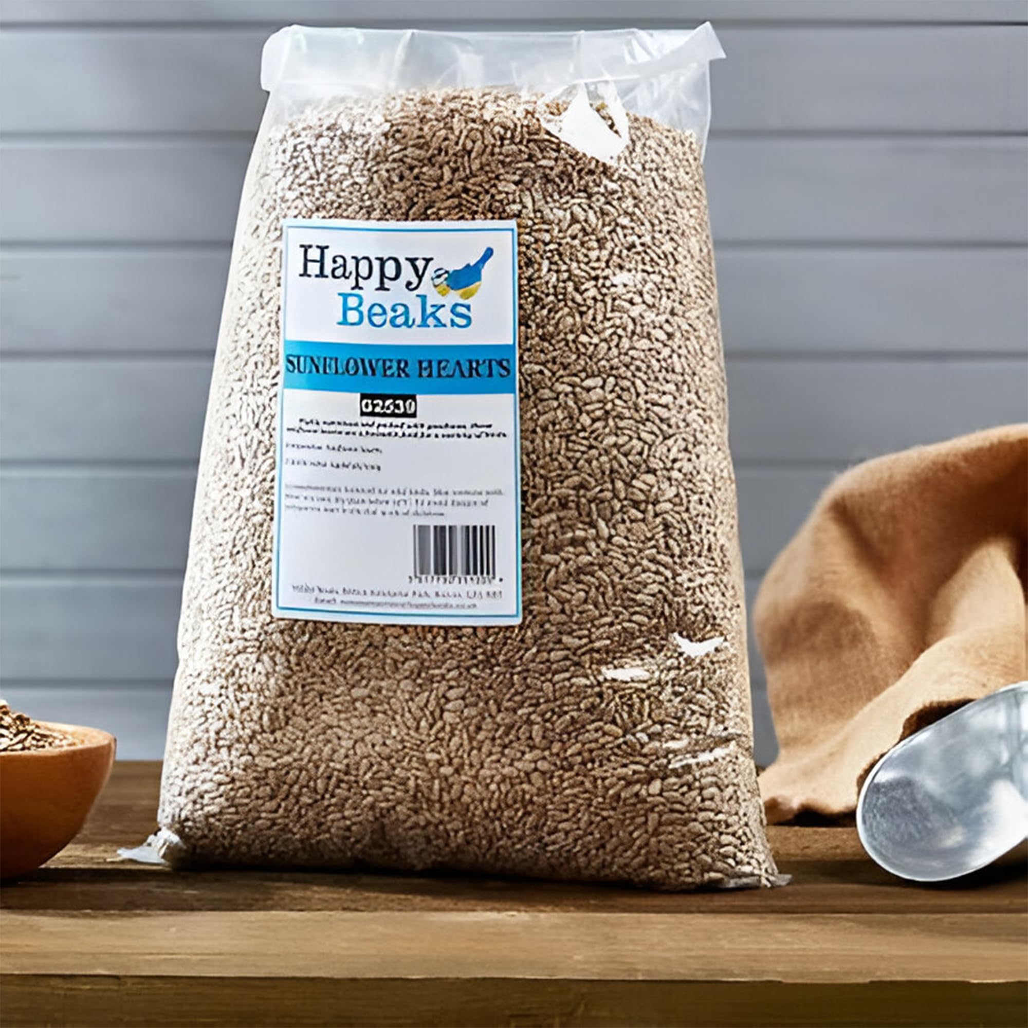 Happy Beaks No Mess Sunflower Hearts Seed Wild Bird Food High Energy and Oil Content Premium Feed Mix (Sunflower Hearts 12.75kg)