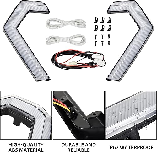 Miniatura 5 de SAUTVS Luces LED intermitentes para Honda Talon 1000, luces de acento de parrilla delantera, lámparas de parrilla para Honda Talon 1000R 1000X