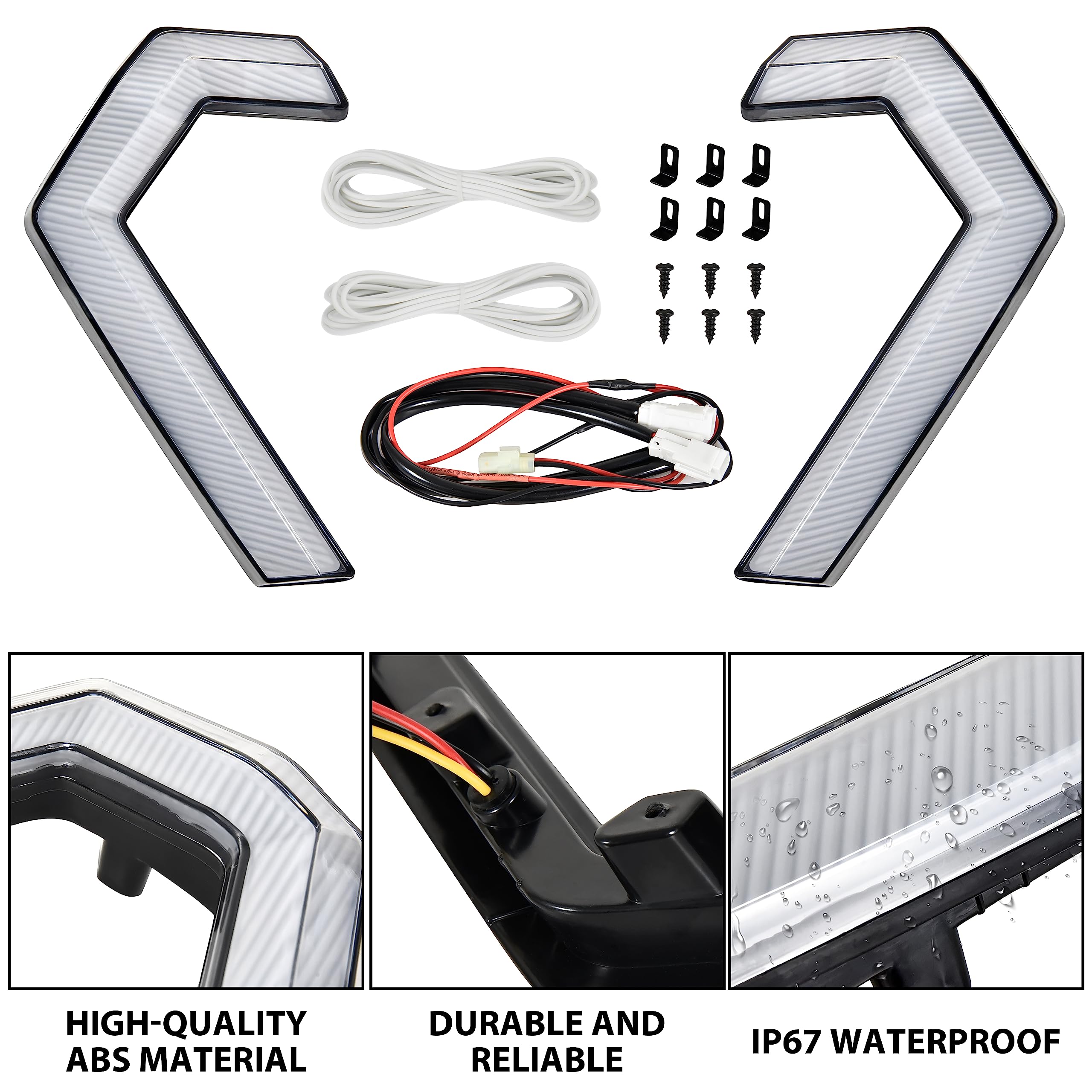 SAUTVS Luci a LED per indicatori di direzione per Honda Talon 1000, luci di accento per griglia anteriore, luci di accento per Honda Talon 1000R, 1000X, 1000X-4, accessori 2019-2022 (2 pezzi)