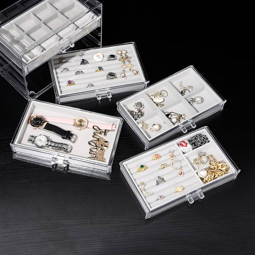 Amazon｜ジュエリーボックス 大容量 アクセサリーボックス 5段式