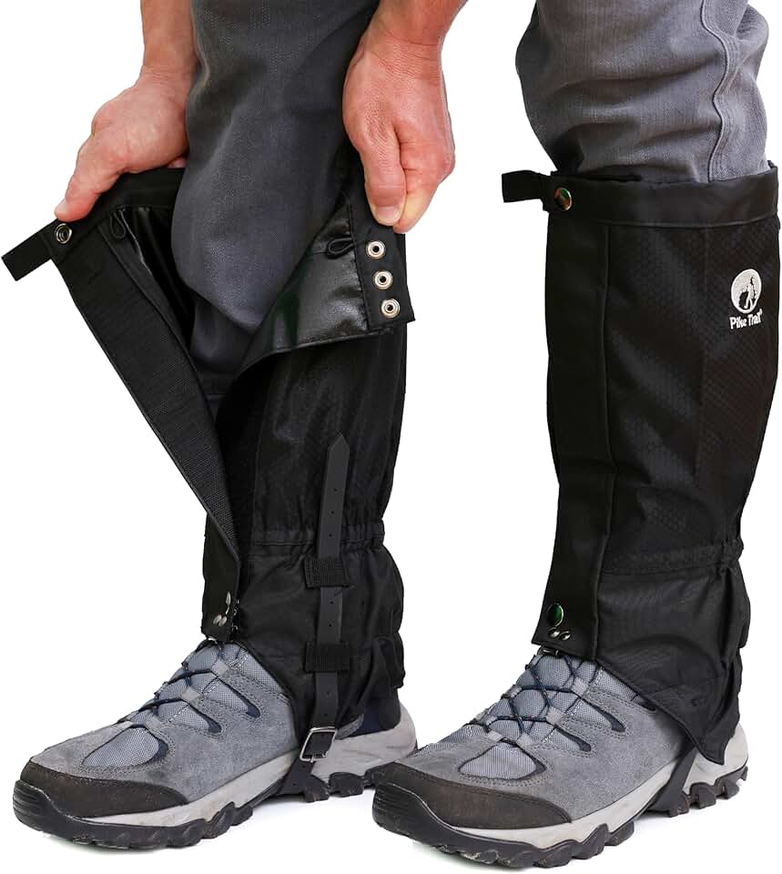 Pike Trail Adjustable Leg Gaiters - Lightweight, Waterproof - Leg Guards for Men & Women