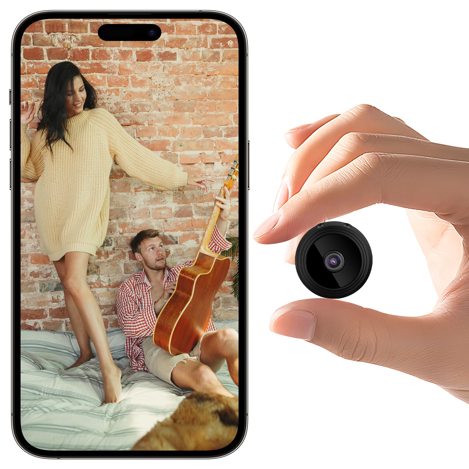 Mini Hidden Camera 1080P HD Nanny Cam for Pet Baby Security Spy Camera with Night Vision SD Card
