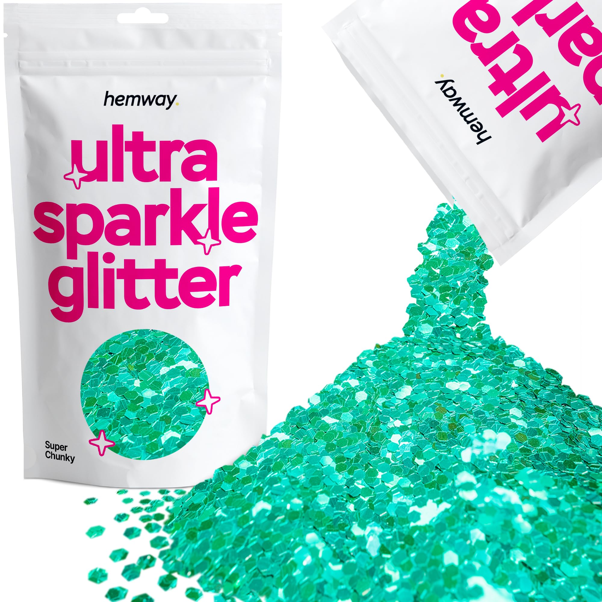 Hemway Ultra Sparkle Glitter Baby Pink Iridescent 100g Fine | Glitter for Arts & Craft, Makeup, Nail Art, Crafting, Card Making, Sparkle Decoration — view 113