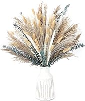 Vista 3 de xin's convey 120 PCS Dried Pampas Grass, Dried Flowers, Reed Grass Bouquet for Bohemian Flowers Home Table Wedding Decoration, Rustic
