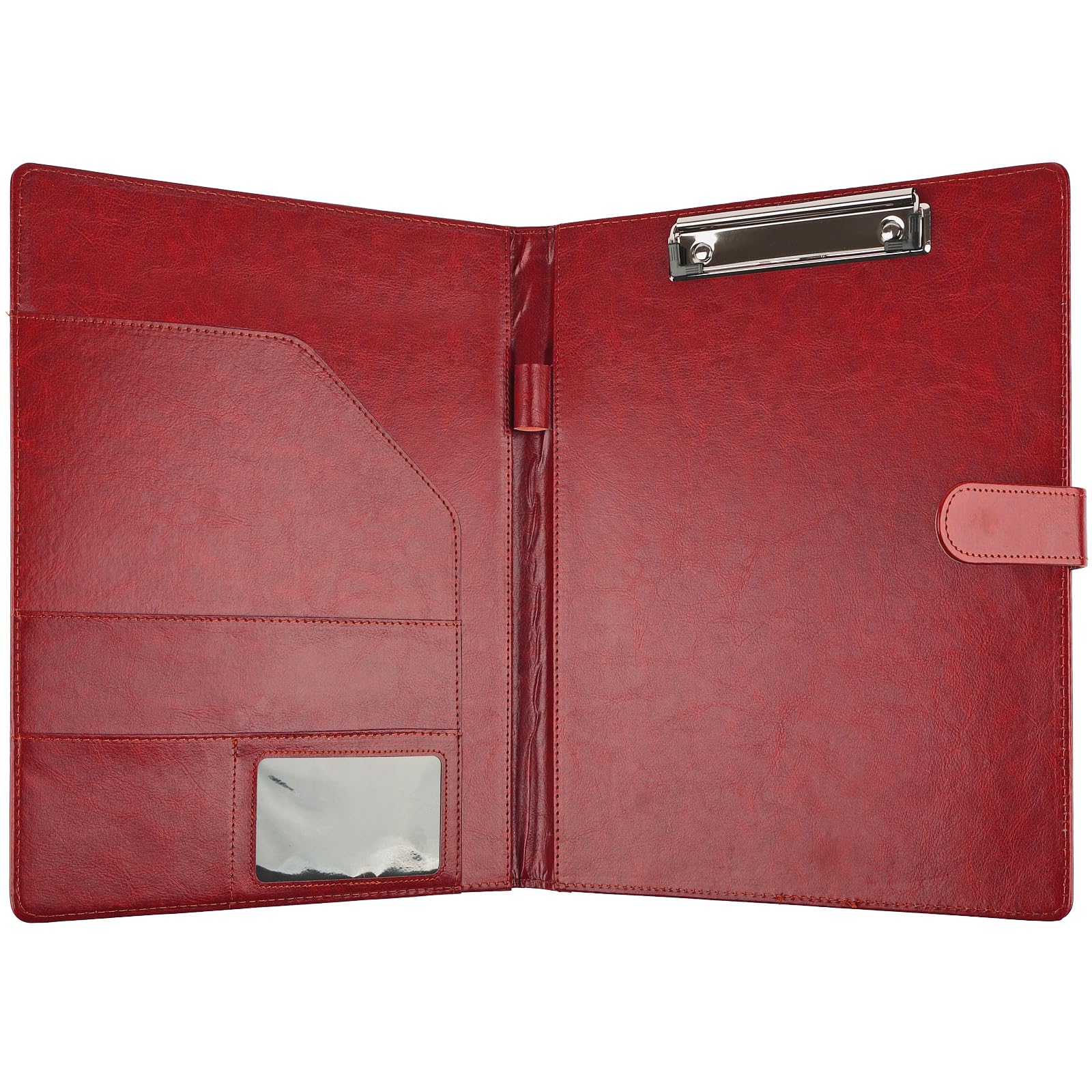 Carpeta profesional con portapapeles, carpeta de piel sintética, soporte legal para bloc de notas tamaño carta A4, currículum, escritura, organizador ideal para conferencias de oficina de negocios