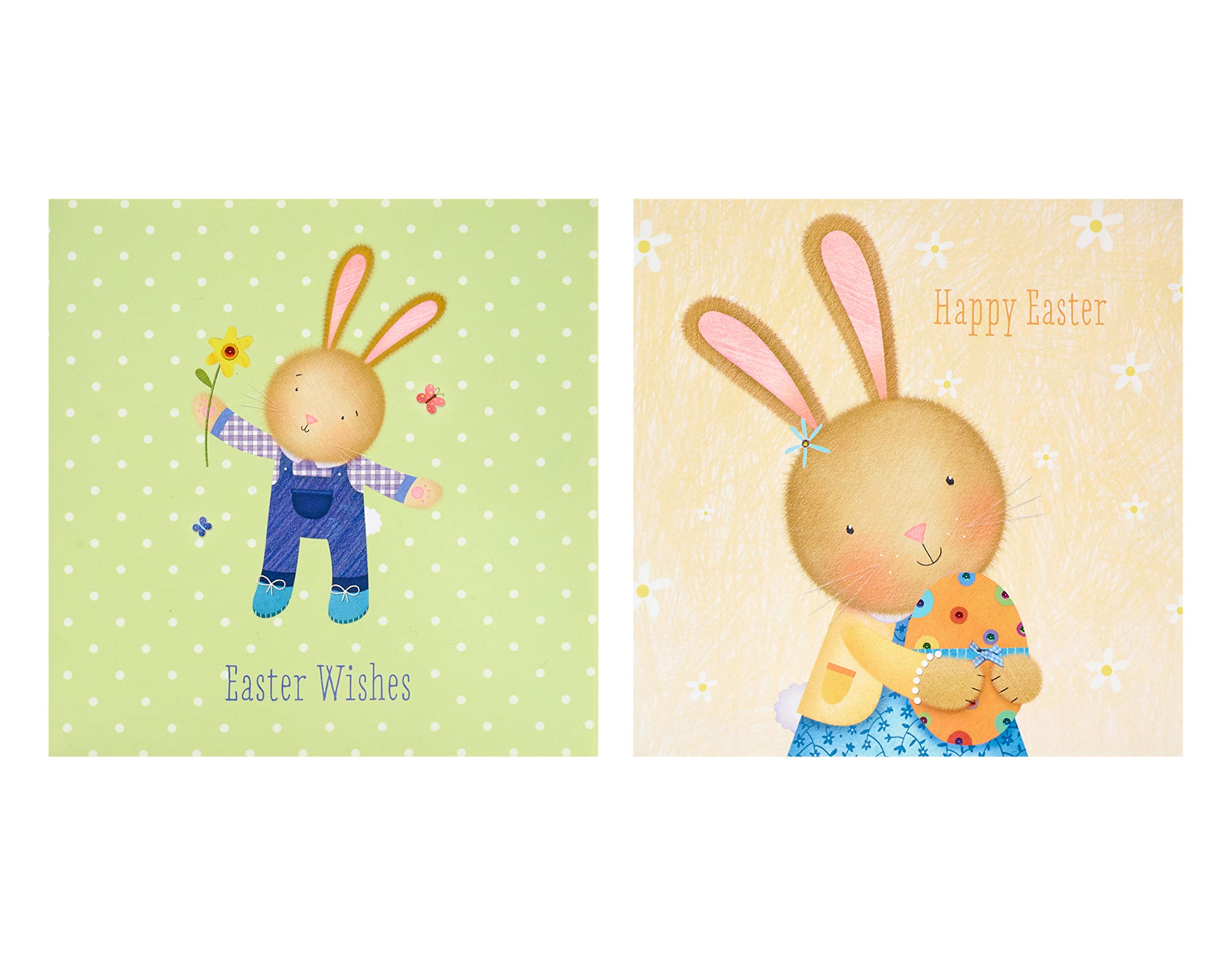 UK Greetings Multipack of 6 Easter Cards for Him/Her/Friend - 2 Adorable Designs, multicoloured, 12 x 12 cm - Image 4