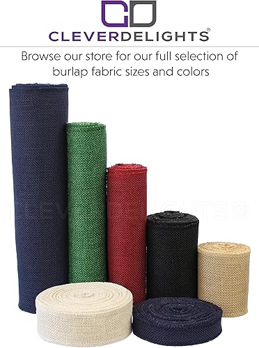Miniatura 7 de CleverDelights Rollo de arpillera prémium de 6 pulgadas, 10 yardas, bordes acabados sin deshilacharse, tela de arpillera de yute natural