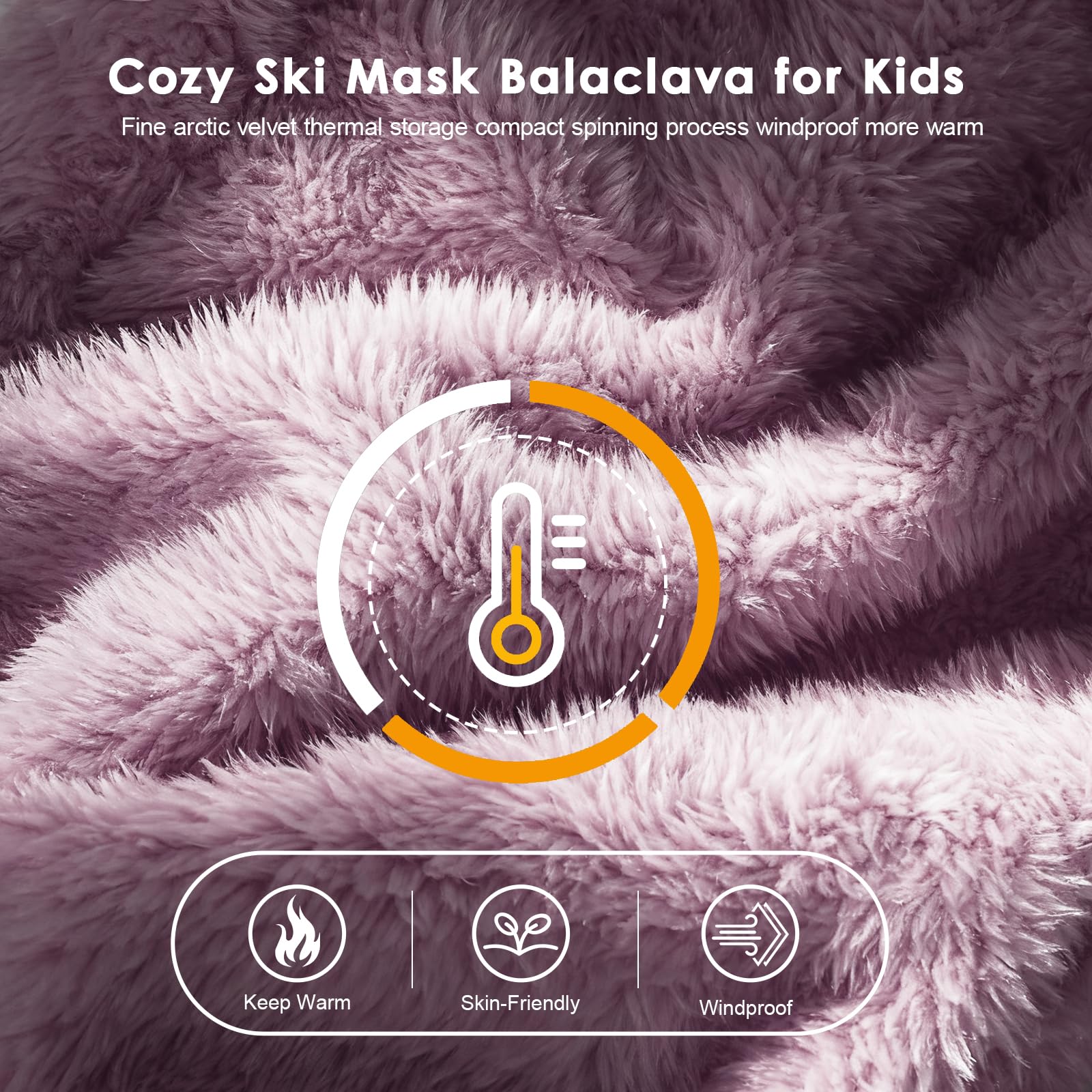Pasamontañas Térmico de Invierno Niños 3-9,Multifuncional Prueba de Viento Ajustable Máscara De Esquí Ciclismo,Sombreros Gorro Forro Polar Cálido,Calentador de Cuello Mascarilla para Niños Niñas