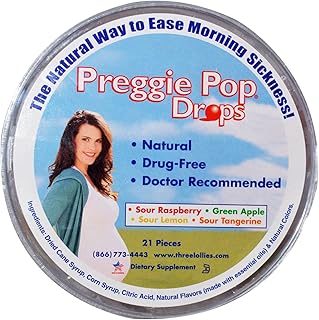 Three Lollies Preggie Pop Drops Sour Raspberry Sour Apple Sour Lemon Sour Tan...