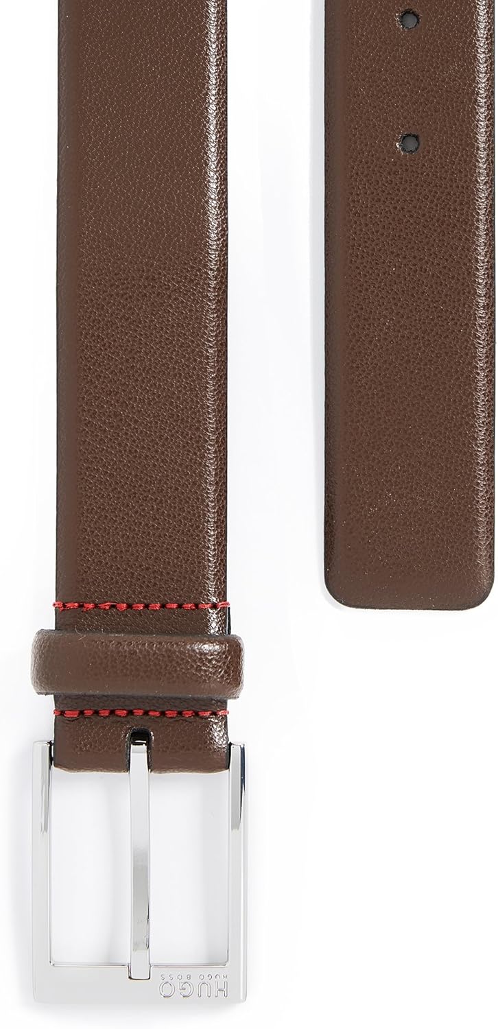 HUGO mens Gellot Grainy Leather Belt - Image 2