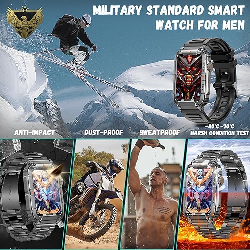 Miniatura 8 de niolina Reloj inteligente para teléfonos Android iOS con respuesta y llamadas de 1.57 pulgadas, monitor de fitness HD para hombres, con contador de