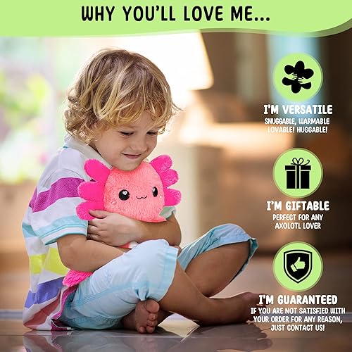 Miniatura 7 de Axolotl - Almohadilla térmica sin perfume para microondas para mujeres y niños, bonita almohada suave y acogedora de felpa calentable con animales