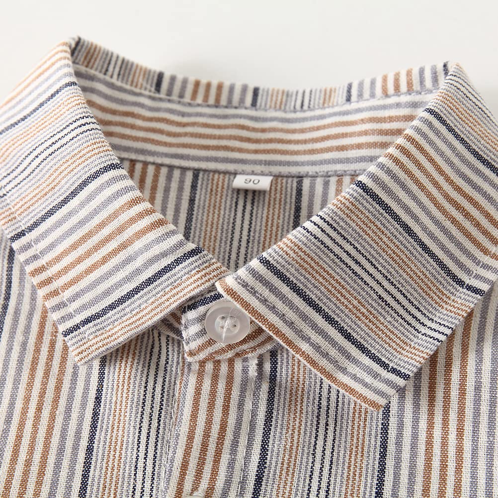 YUN HAO Ropa para bebé niño con corbatín, camisas y pantalones de tirantes, 3 piezas
