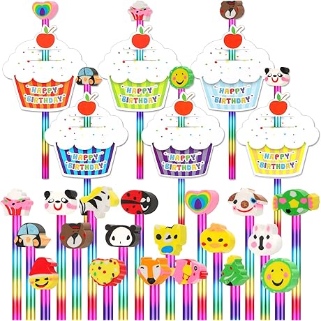 72 Pcs Happy Birthday Pencils Set for Kids