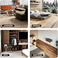 Vista 7 de Sumerflos Portaequipajes de acrílico para habitación de invitados, soporte plegable para maleta con correas de cuero para dormitorio, sala de estar