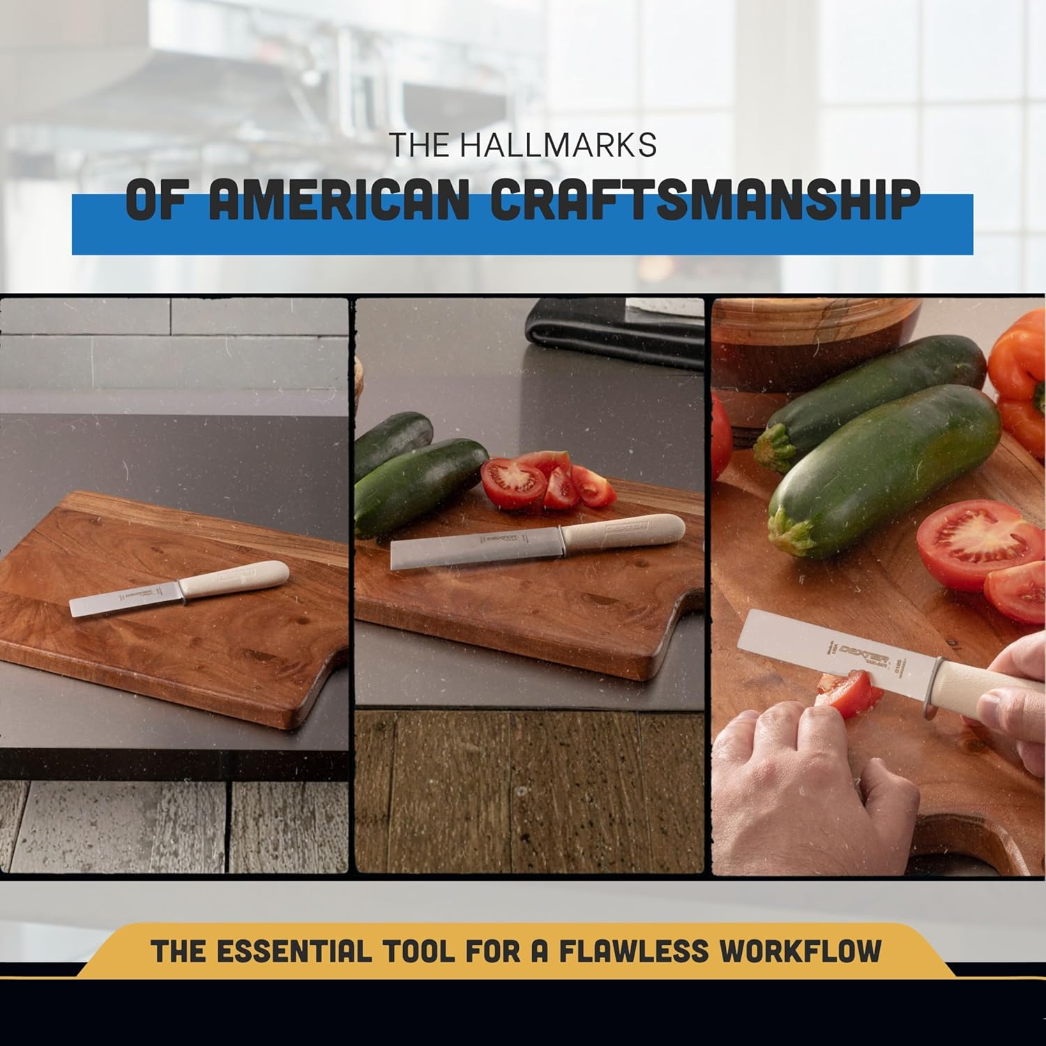 Dexter-Russell Sani-Safe 6" Vegetable/Produce Knife | S186PCP | High-Carbon Steel Blade | Slip-Resistant Polypropylene Handle | Professional Grade Kitchen Knife | Made in USA - Image 5